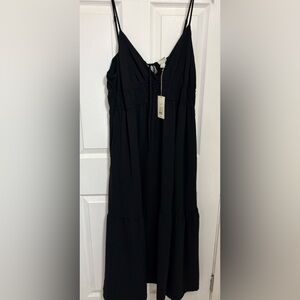 NWT a new day Black Maxi Dress size XL adjustable straps